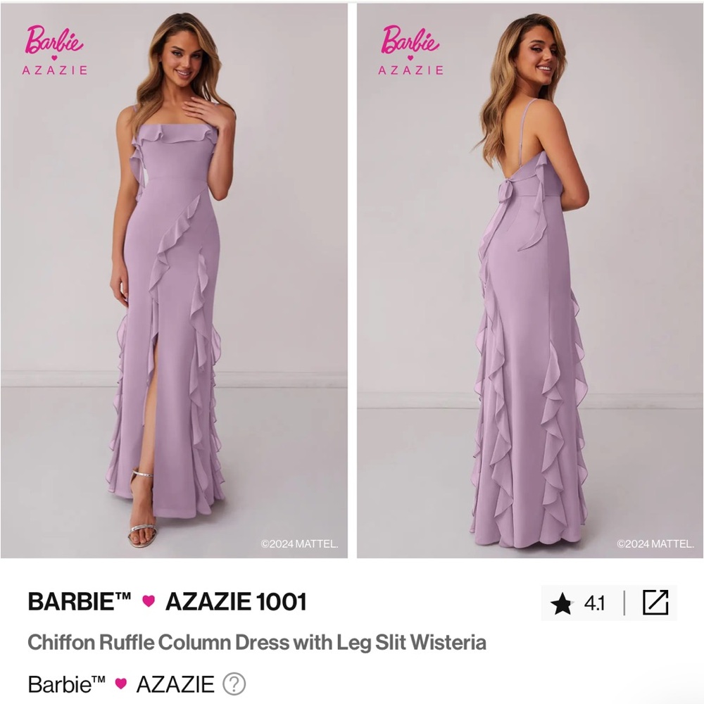 Azazie wisteria bridesmaid dress Barbie